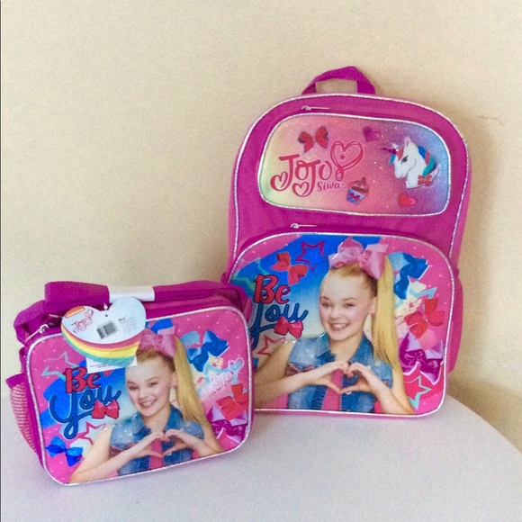 jojo siwa backpack and lunchbox
